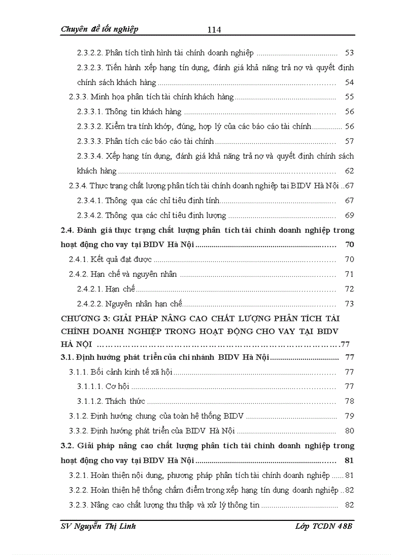 image for page Nâng cao chất lượng phân tích tài chính doanh nghiệp đối với khách hàng trong hoạt động cho vay tại chi nhánh Ngân hàng Đầu tư Phát triển Hà Nội 1