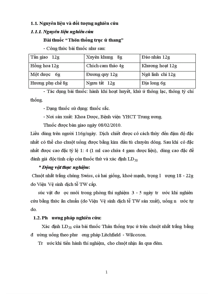 image for page Kết quả Nghiên cứu độc tính cấp và bán trường diễn của bài thuốc thân thống trục ứ thang trên thực nghiệm