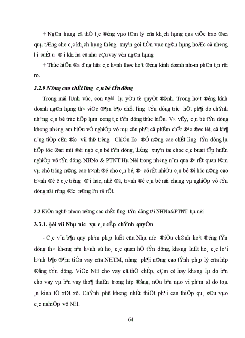 image for page Một số giải pháp nâng cao chất lượng tín dụng tại NHNo PTNT Hà Nội 1
