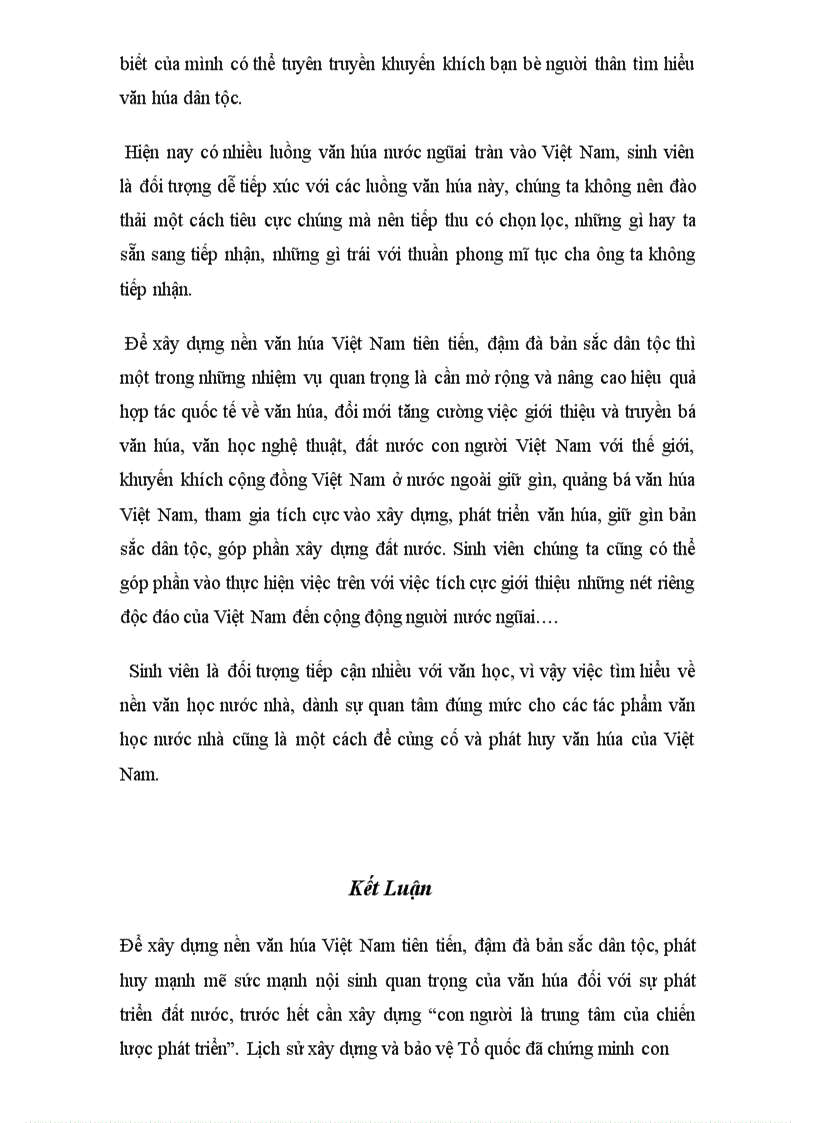 image for page Nhận thức của bạn về nền văn hóa tiên tiến đậm đà bản sắc dân tộc của Việt Nam