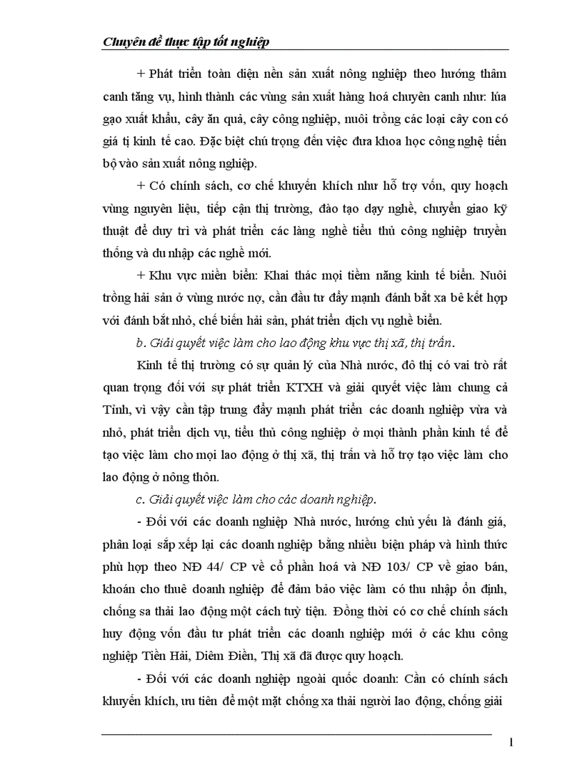 image for page Thực trạng về lao động việc làm và vấn đề giải quyết việc làm ở tỉnh Thái Bình 1
