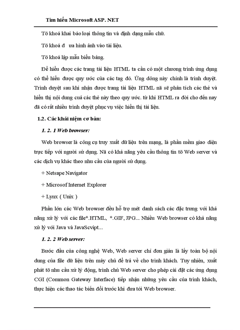 image for page Tìm hiểu Microsoft ASP NET 1