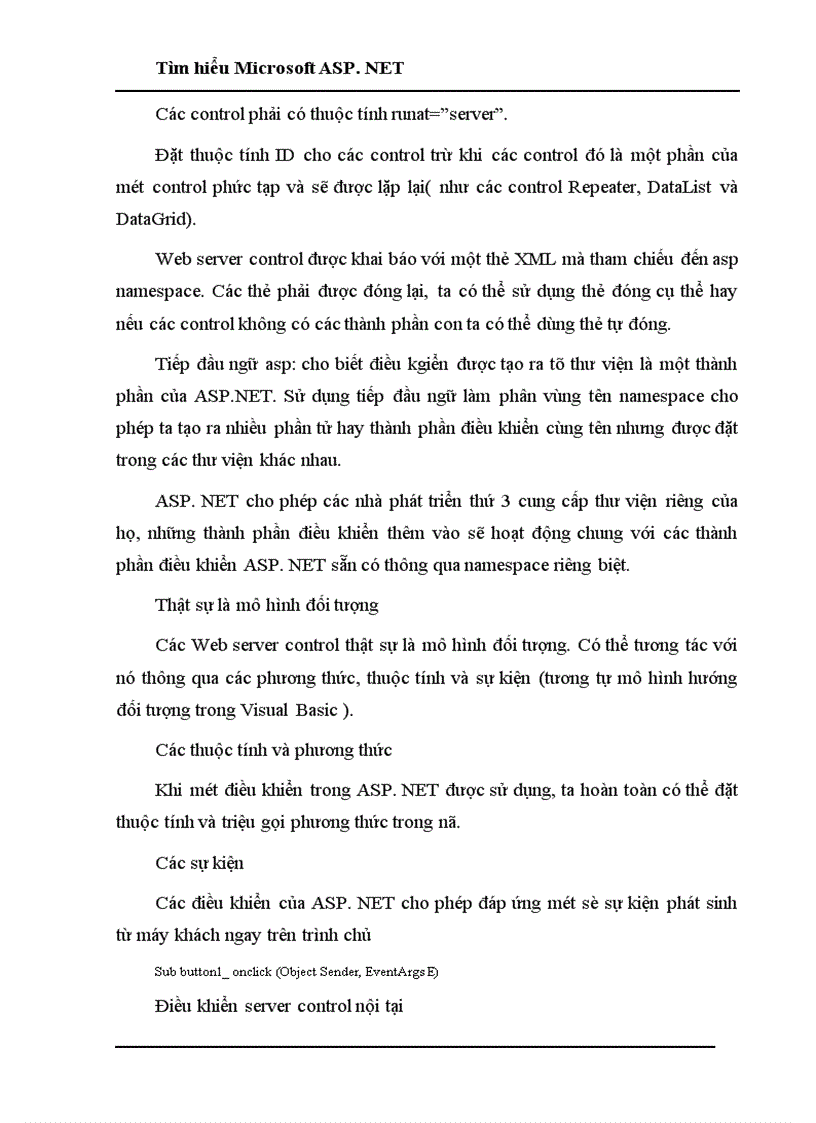 image for page Tìm hiểu Microsoft ASP NET 1