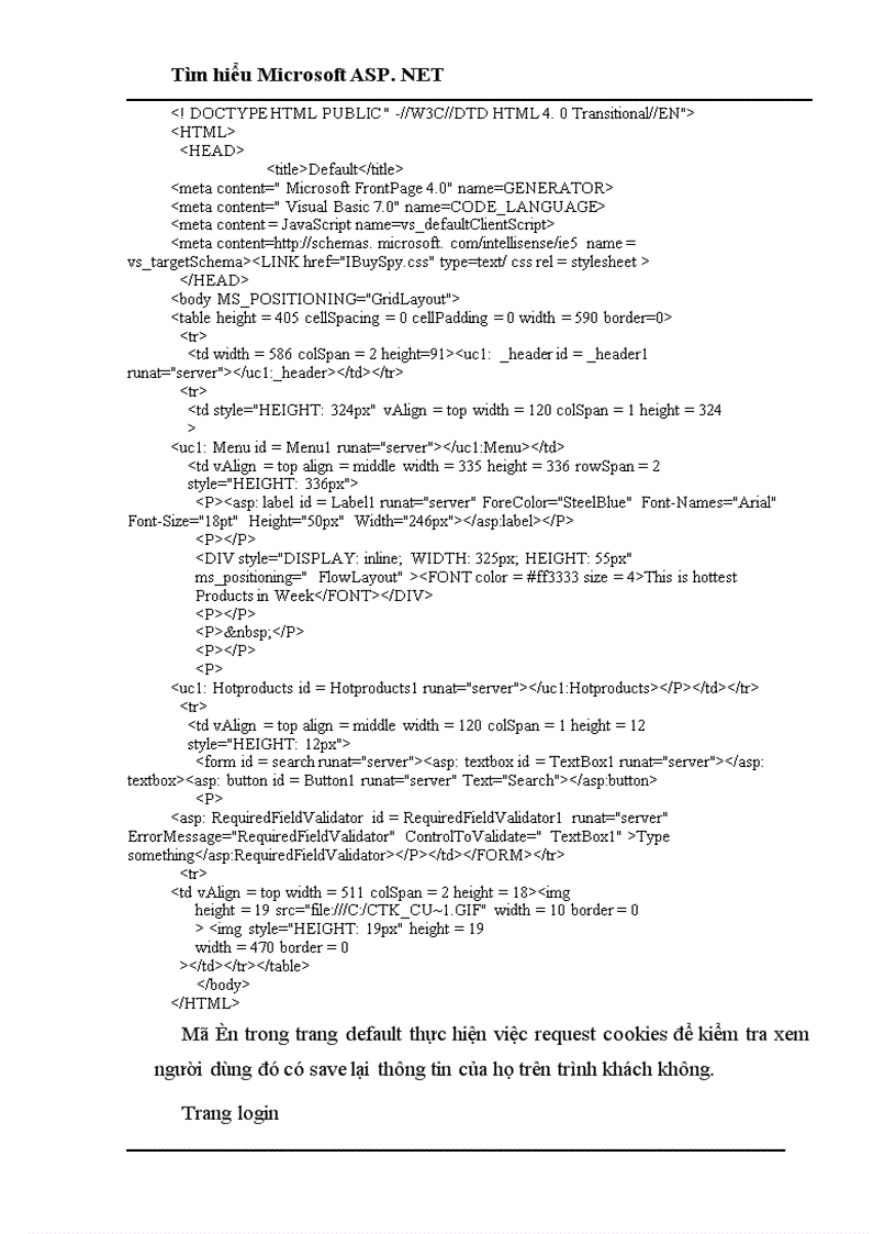 image for page Tìm hiểu Microsoft ASP NET 1