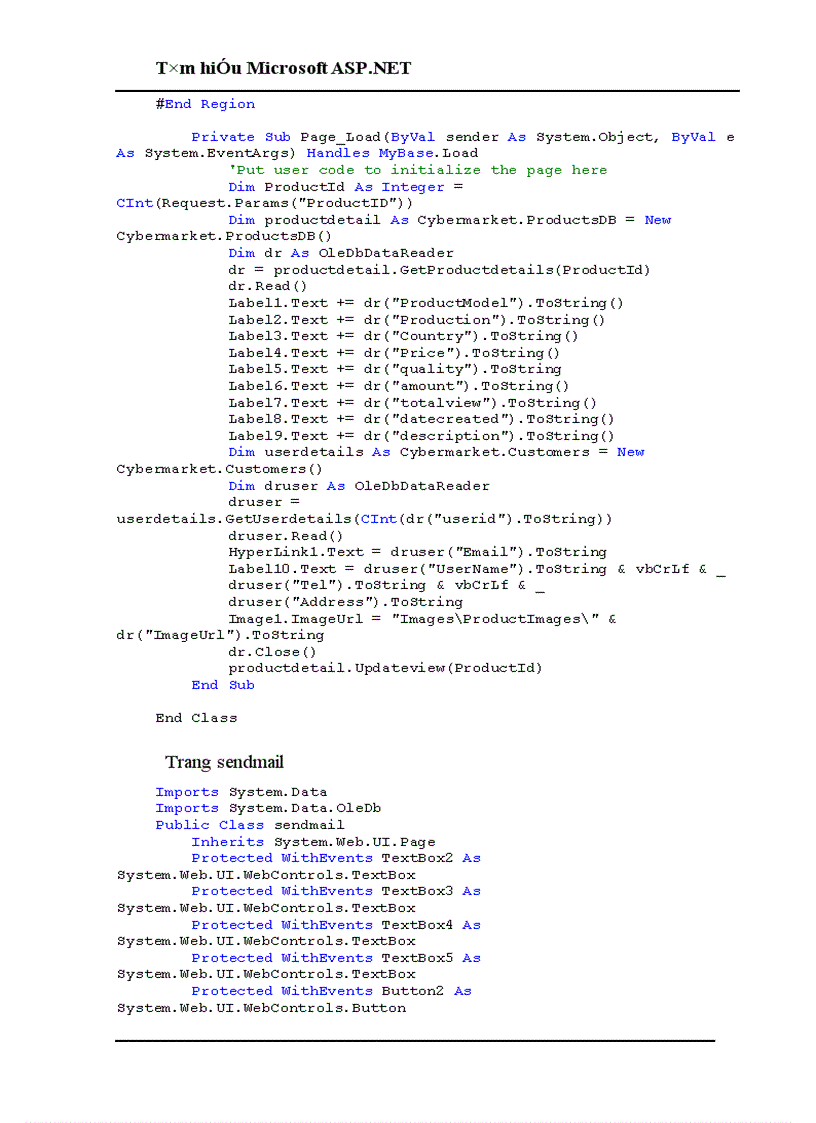 image for page Tìm hiểu Microsoft ASP NET 1