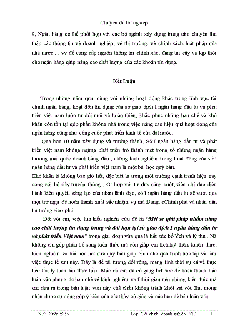 image for page Một số giải pháp nhằm nâng cao chất lượng tín dụng trung và dài hạn tại sở giao dịch I ngân hàng đầu tư và phát triển Việt nam 1
