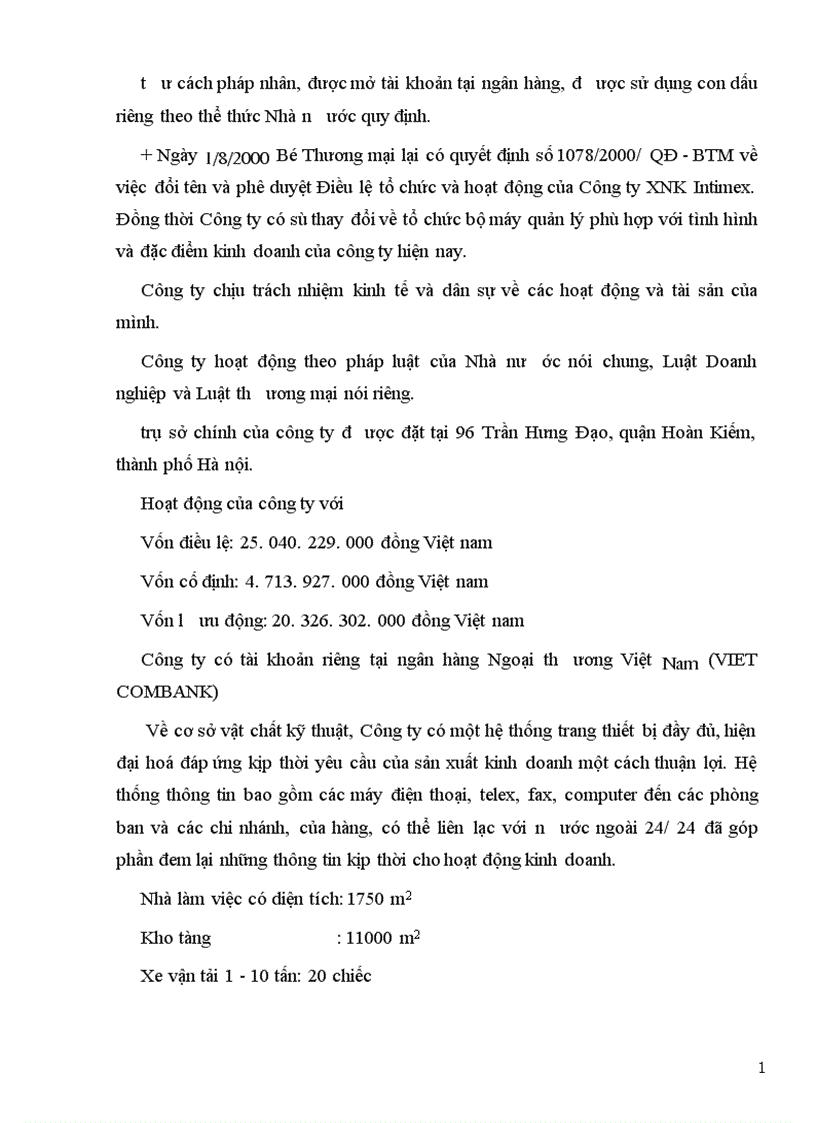 image for page Báo cáo thực tập tổng hợp tại Công ty xuất nhập khẩu Intimex