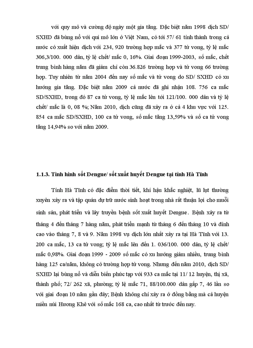 image for page Đặc điểm dịch tễ học bệnh sốt dengue sốt xuất huyết dengue tại huyện hương khê tỉnh hà tĩnh năm 2010