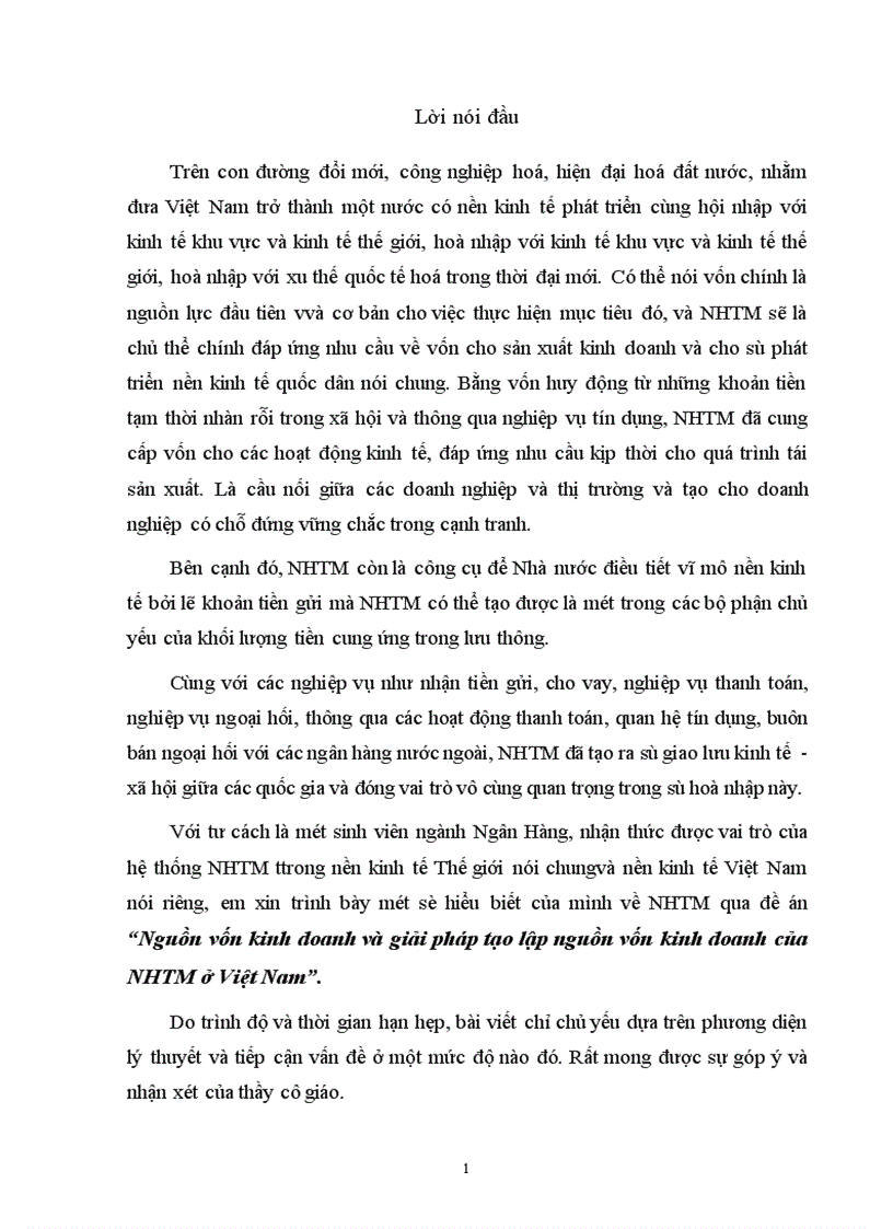 image for page Cân đối việc tạo lập và sử dụng nguồn vốn kinh doanh của NHTM ở Việt Nam 1