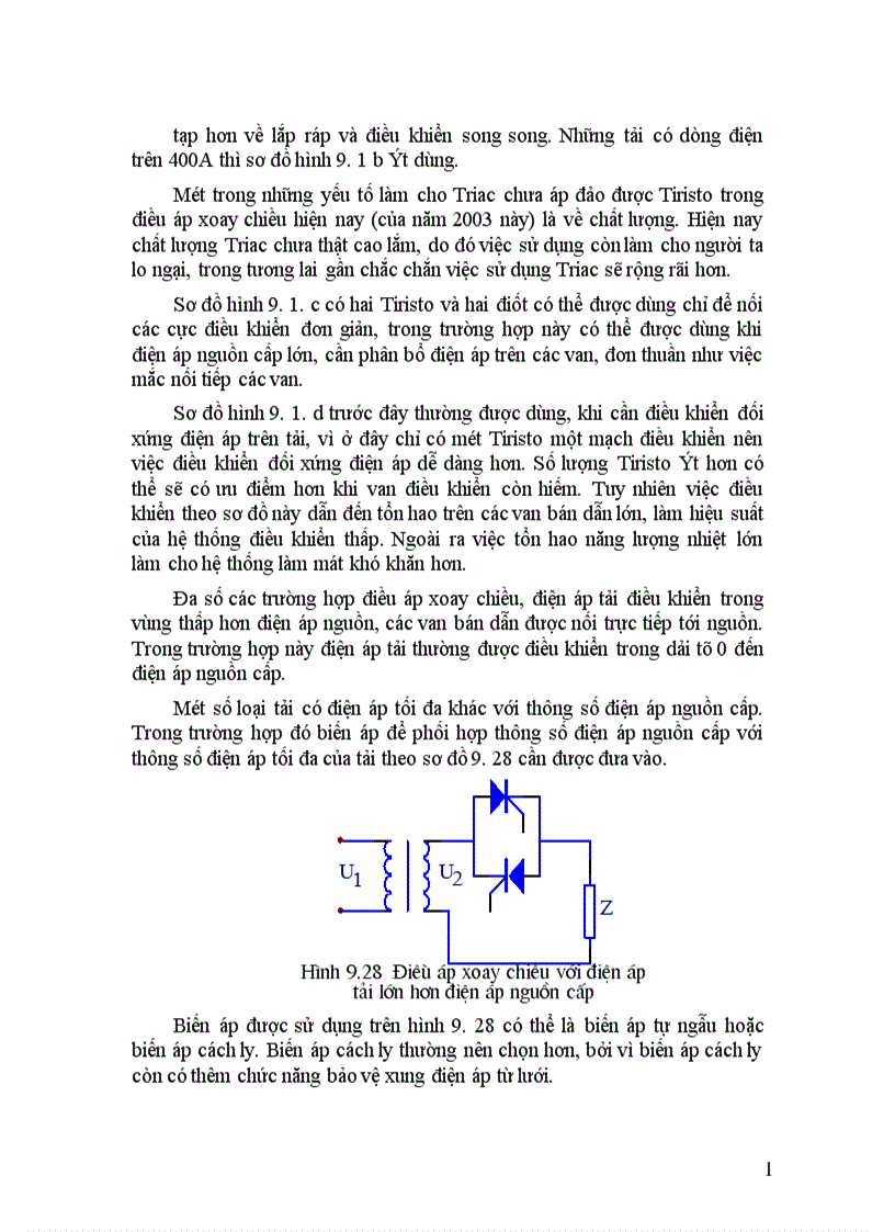 image for page Thiết kế bộ điều áp xoay chiều