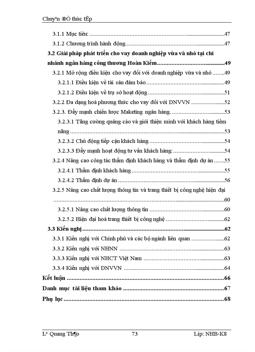 image for page Giải pháp tín dụng ngân hàng phát triển các doanh nghiệp vừa và nhỏ tại chi nhánh NHCT Hoàn Kiếm