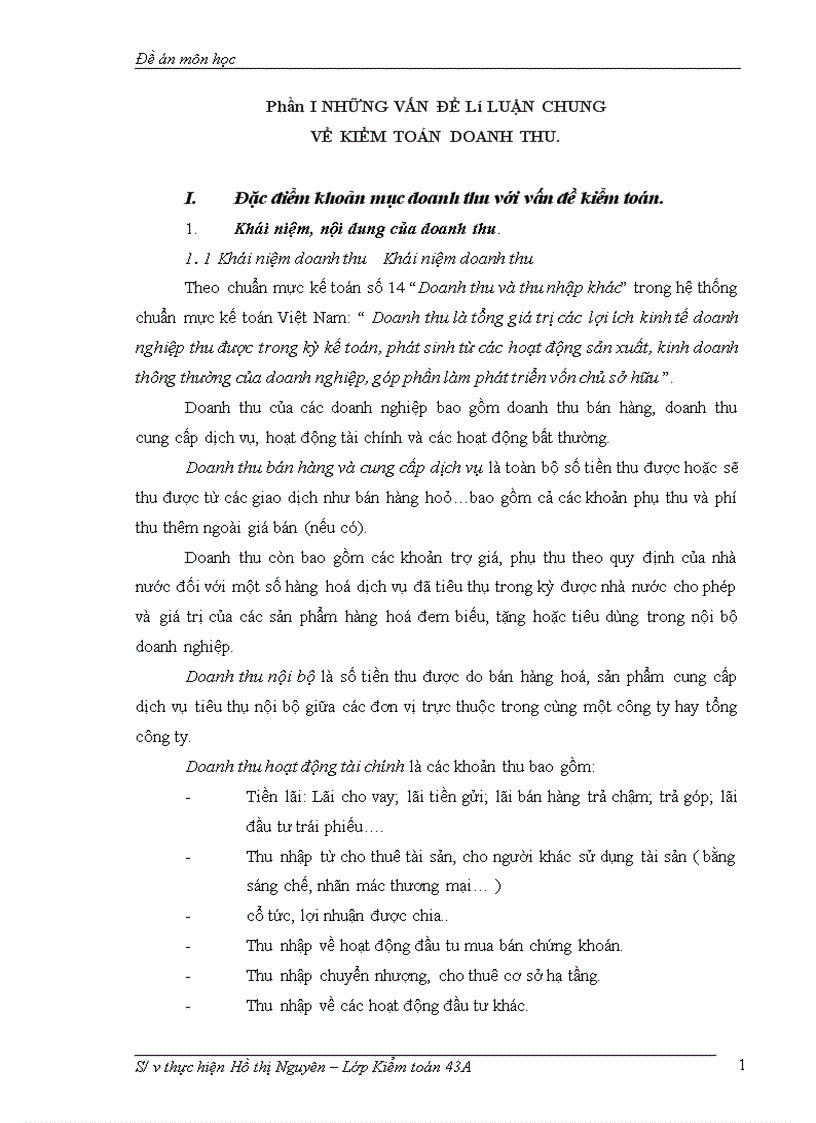 Một số ý kiến nhận xét và đánh giá chung về quy trình kiểm toán doanh thu ở việt nam 1