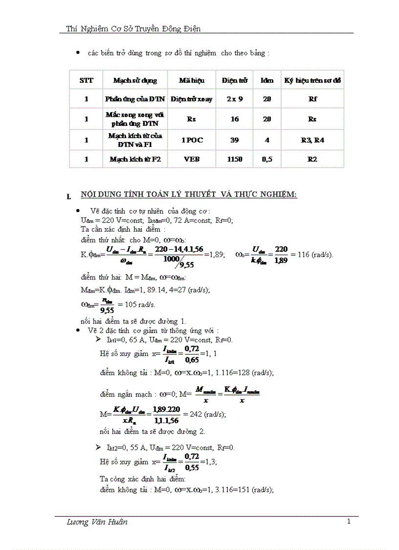 image for page Xây dựng đặc tính cơ của động cơ điện một chiều kích từ độc lập 1