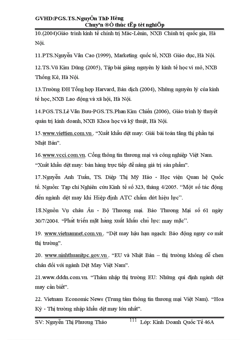 image for page Thâm nhập thị trường may mặc thế giới của công ty cổ phần may Đức Giang