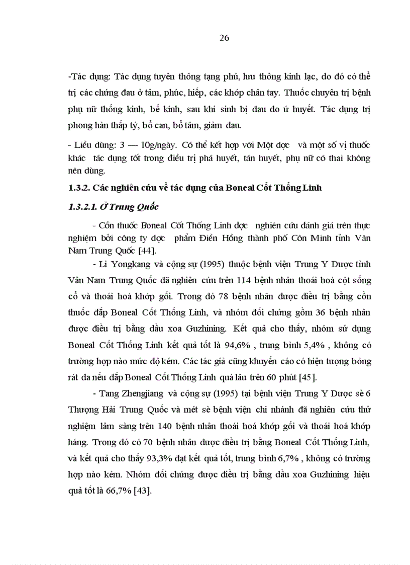 image for page Tác dụng điều trị hỗ trợ của cồn thuốc đắp Boneal Cốt Thống Linh kết hợp với bài thuốc Độc hoạt ký sinh thang trên bệnh nhân thoái hóa khớp gối