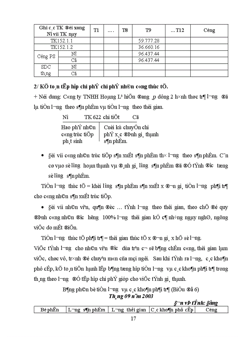 image for page Hạch toán chi phí sản xuất và tính giá thành sản phẩm tại công ty TNHH Thương mại Hoàng Lê