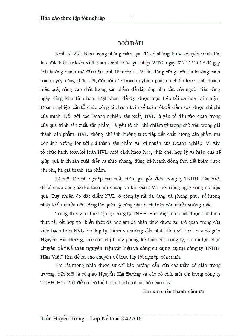 image for page Kế toán nguyên liệu vật liệu và công cụ dụng cụ tại công ty TNHH Hàn Việt 1