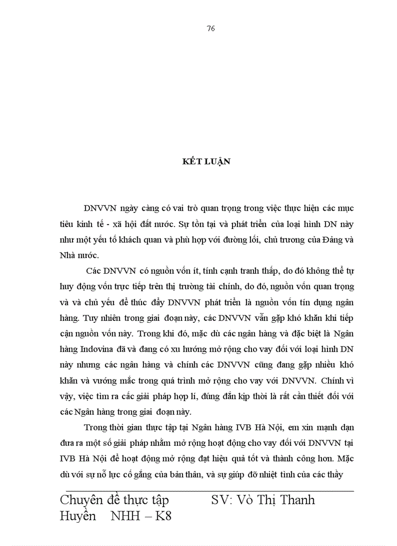 image for page Giải pháp mở rộng hoạt động cho vay đối với DNVVN tại Ngân hàng Indovina Chi nhánh Hà Nội 1