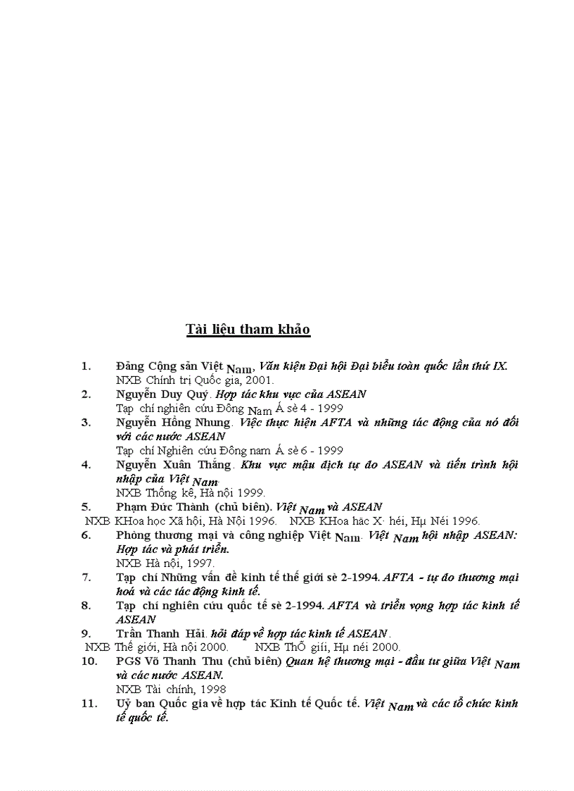 image for page Doanh nghiệp Việt Nam trong tiến trình thực hiện AFTA và khả Năng đẩy nhanh thực hiện các cam kết