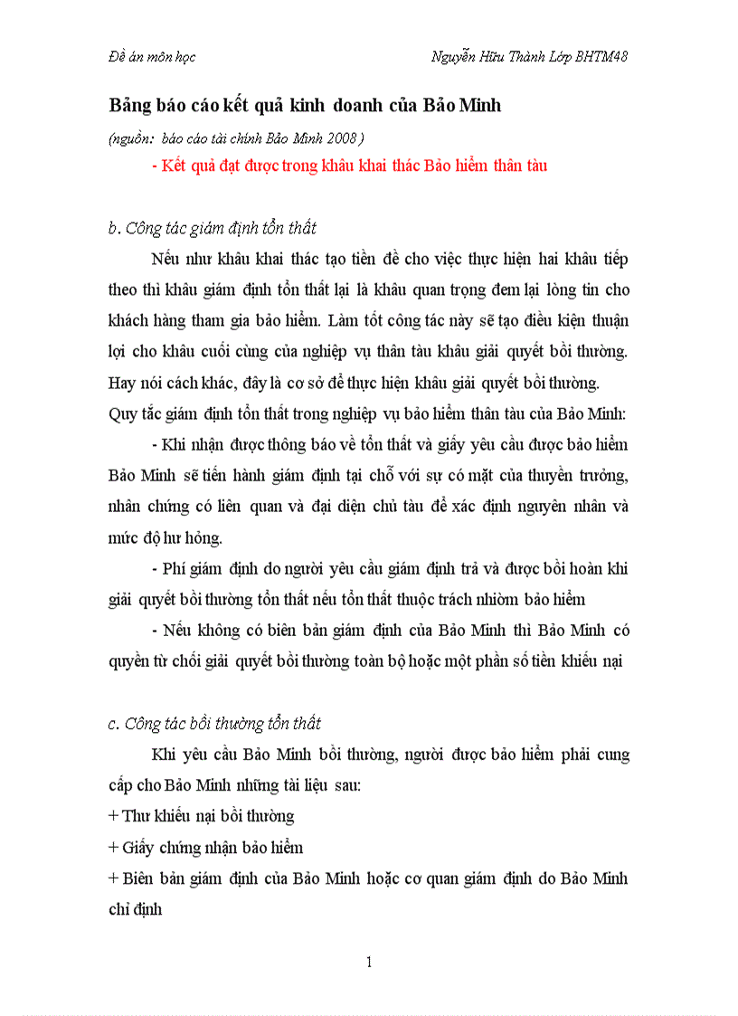 image for page Nghiệp vụ bảo hiểm thân tàu và tình hình kinh doanh tại tổng công ty cổ phần bảo hiểm Bảo Minh 1
