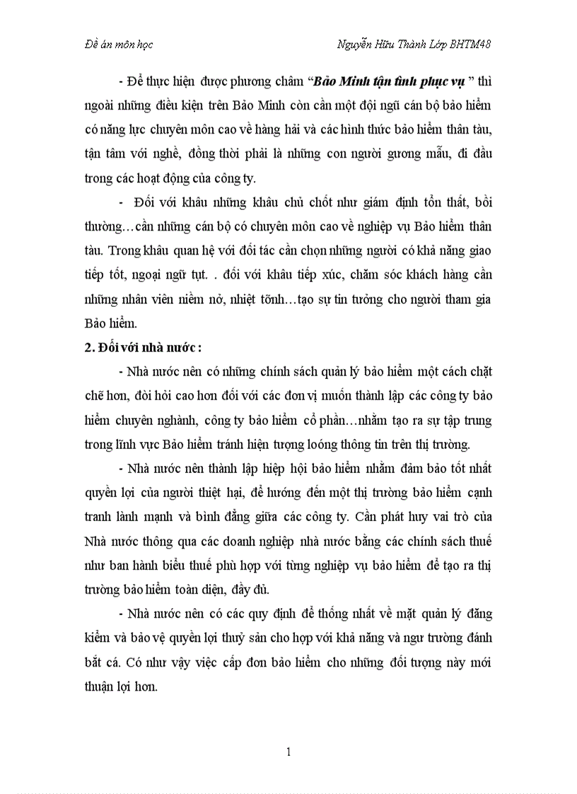 image for page Nghiệp vụ bảo hiểm thân tàu và tình hình kinh doanh tại tổng công ty cổ phần bảo hiểm Bảo Minh 1