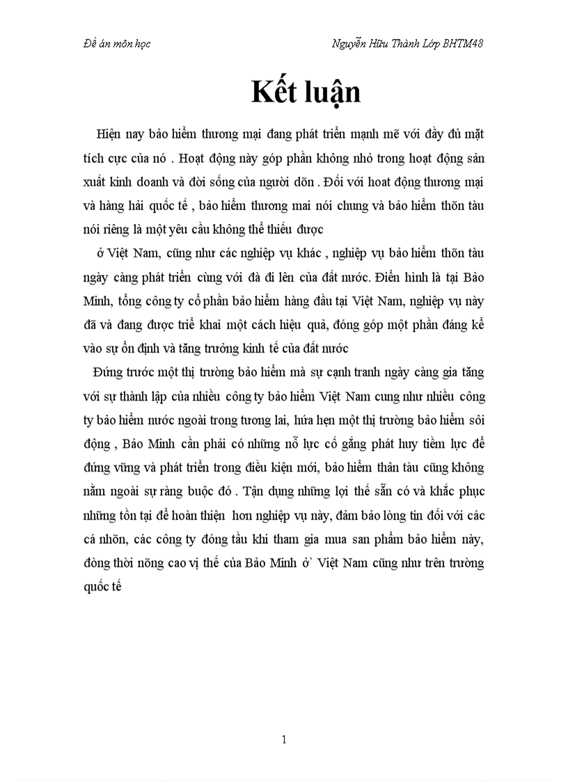 image for page Nghiệp vụ bảo hiểm thân tàu và tình hình kinh doanh tại tổng công ty cổ phần bảo hiểm Bảo Minh 1