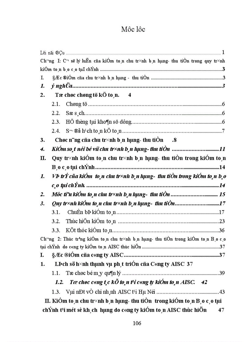 image for page Kiểm toán chu trình bán hàng thu tiền trong kiểm toán BCTC do Công ty Kiểm toán và Dịch vụ Tin học AISC thực hiện 1