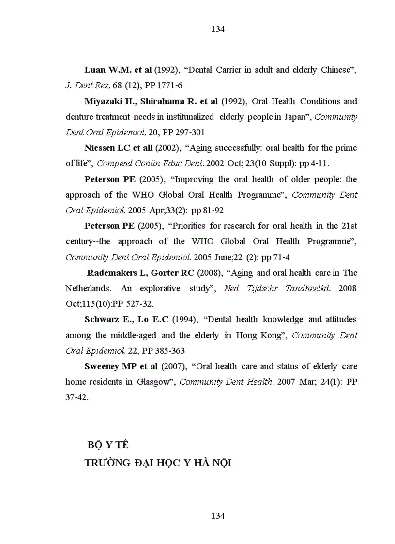 image for page Nghiên cứu thực trạng bệnh QR và nhu cầu điều trị của người cao tuổi ở một vùng nông thôn quận Hoàng Mai Hà Nội 1