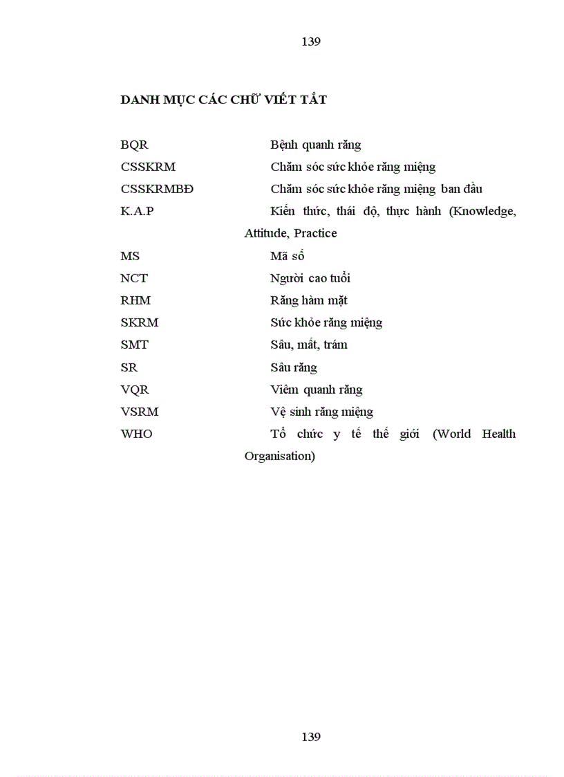 image for page Nghiên cứu thực trạng bệnh QR và nhu cầu điều trị của người cao tuổi ở một vùng nông thôn quận Hoàng Mai Hà Nội 1