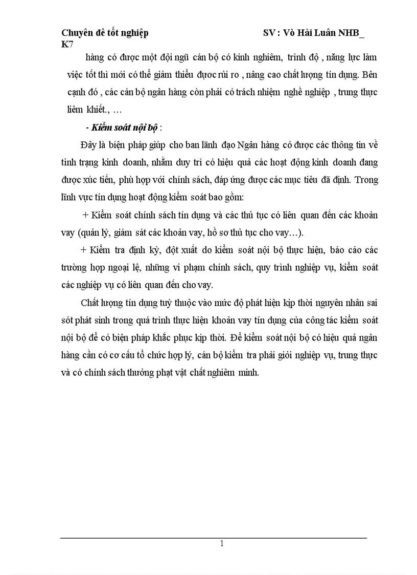 image for page Giải pháp nâng cao chất lượng tín dụng tại Ngân Hàng Đầu Tư và Phát Triển Việt Nam chi nhánh Quang Trung 1