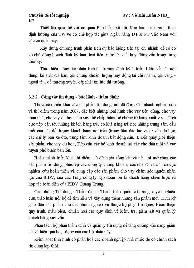 image for page Giải pháp nâng cao chất lượng tín dụng tại Ngân Hàng Đầu Tư và Phát Triển Việt Nam chi nhánh Quang Trung 1