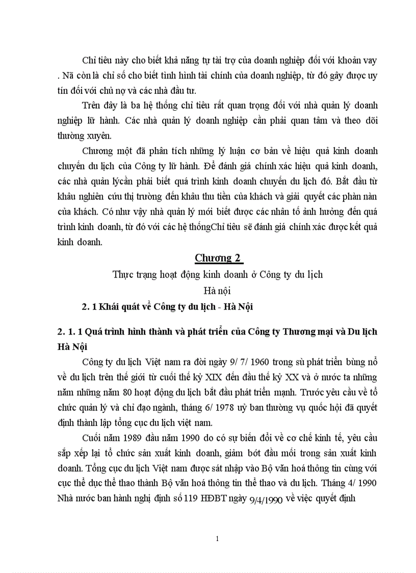 image for page Hiệu quả kinh doanh chương trình du lịch của Công ty du lịch việt nam hà nội thực trạng và giải pháp