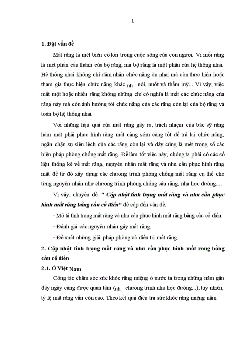 image for page Cập nhật tình trạng mất răng và nhu cầu phục hình mất răng bằng cầu cổ điển