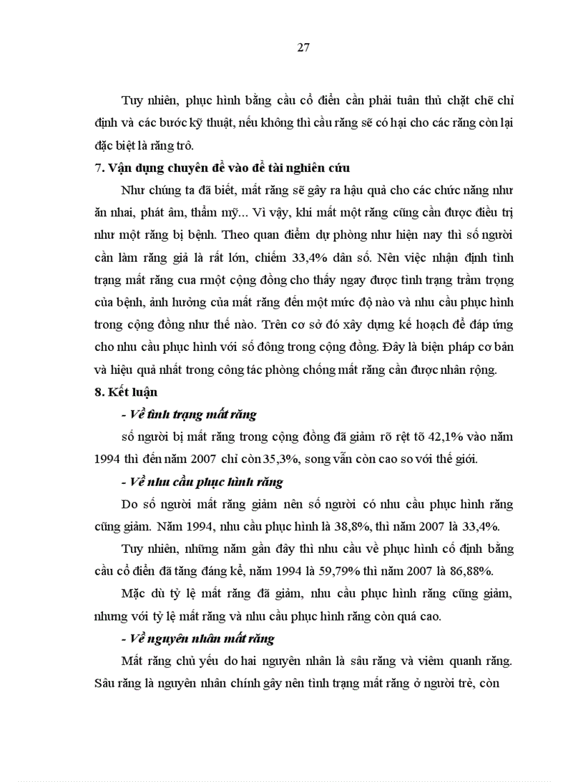 image for page Cập nhật tình trạng mất răng và nhu cầu phục hình mất răng bằng cầu cổ điển