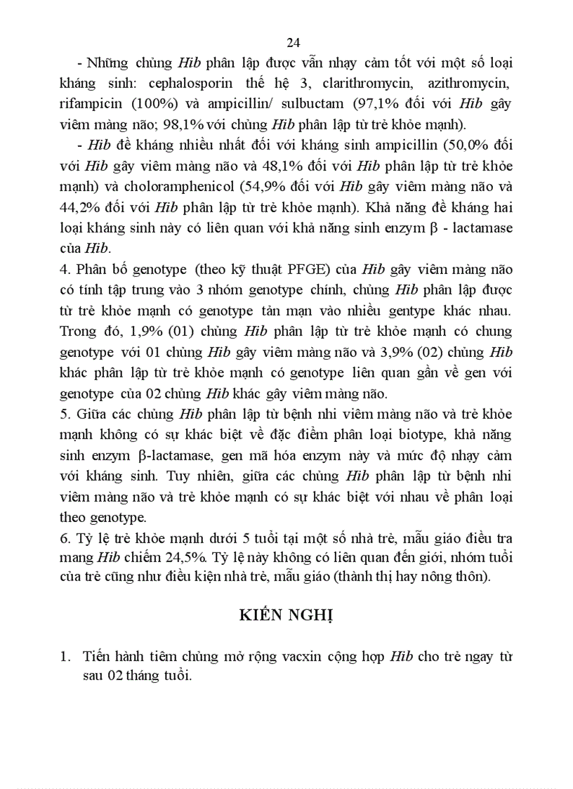 image for page Đặc điểm sinh học phân tử của Haemophilus influenzae typ b phân lập từ bệnh nhi viêm màng não dưới 5 tuổi và trẻ khỏe mạnh tại nhà trẻ mẫu giáo 1