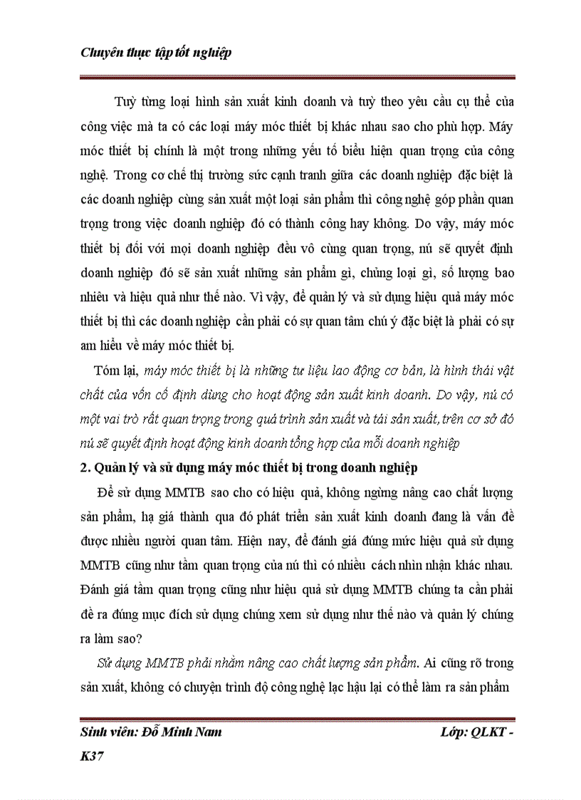 image for page Những điều kiện và giải pháp nhằm nâng cao hiệu quả quản lý sử dụng máy móc thiết bị tại công ty cổ phần và đầu tư xây dựng Việt Trung 1