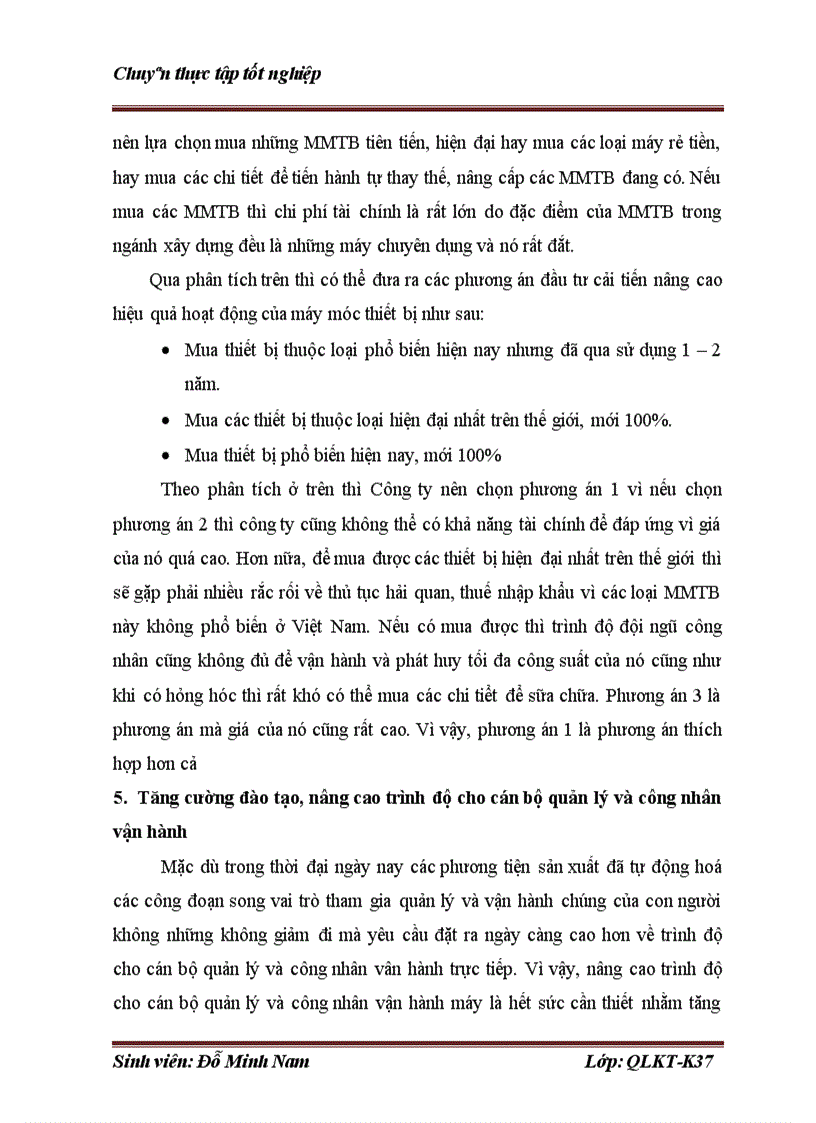 image for page Những điều kiện và giải pháp nhằm nâng cao hiệu quả quản lý sử dụng máy móc thiết bị tại công ty cổ phần và đầu tư xây dựng Việt Trung 1