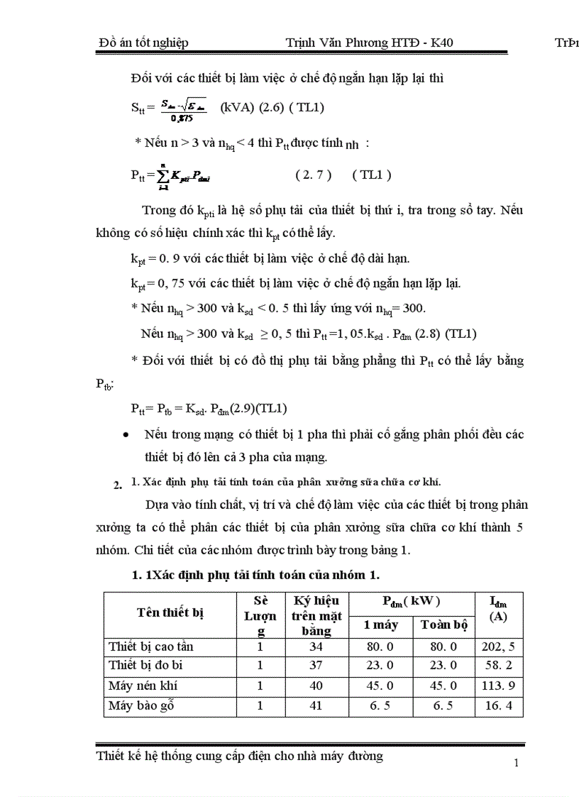 image for page Thiết kế mạng hạ áp cho phân xưởng sửa chữa cơ khí