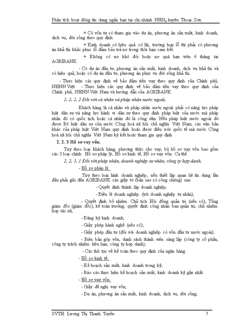 image for page Phân tích hoạt động tín dụng ngắn hạn tại chi nhánh ngân hàng nông nghiệp và phát triển nông thôn huyện thoại sơn