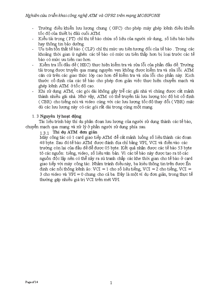 image for page Nghiên cứu triển khai công nghệ ATM và GPRS trên mạng MOBIFONE