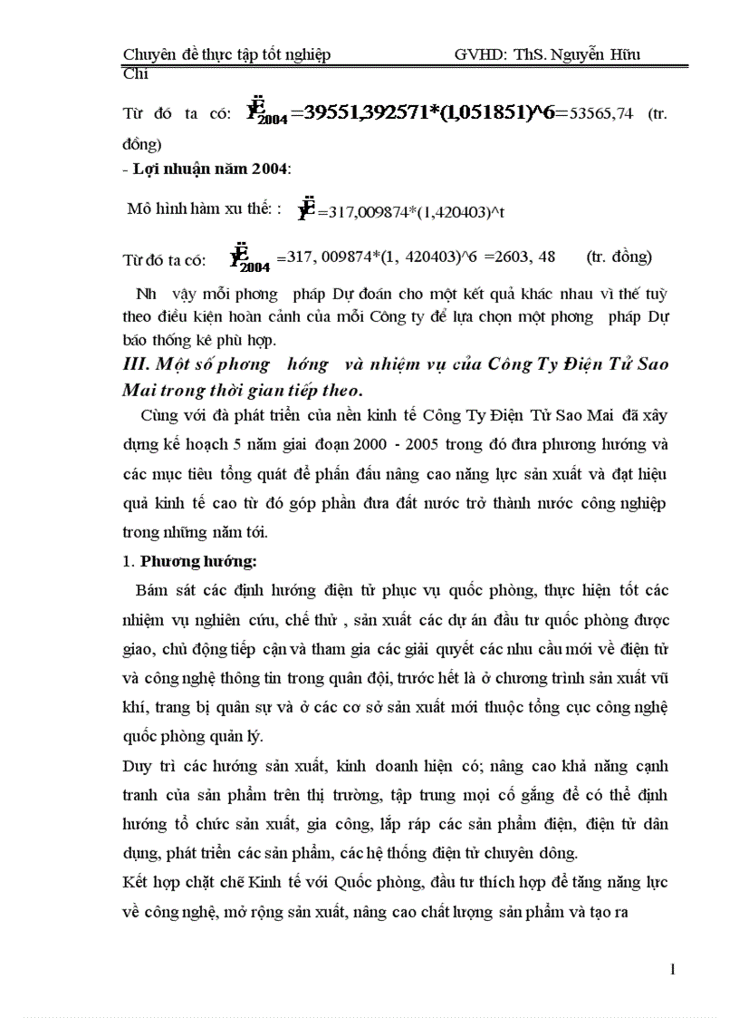 image for page Vận dụng một số phương pháp thống kê phân tích kết quả sản xuất kinh doanh của Công Ty Điện Tử Sao Mai giai đoạn 1999 đến 2003 và dự đoán cho năm 2004 1