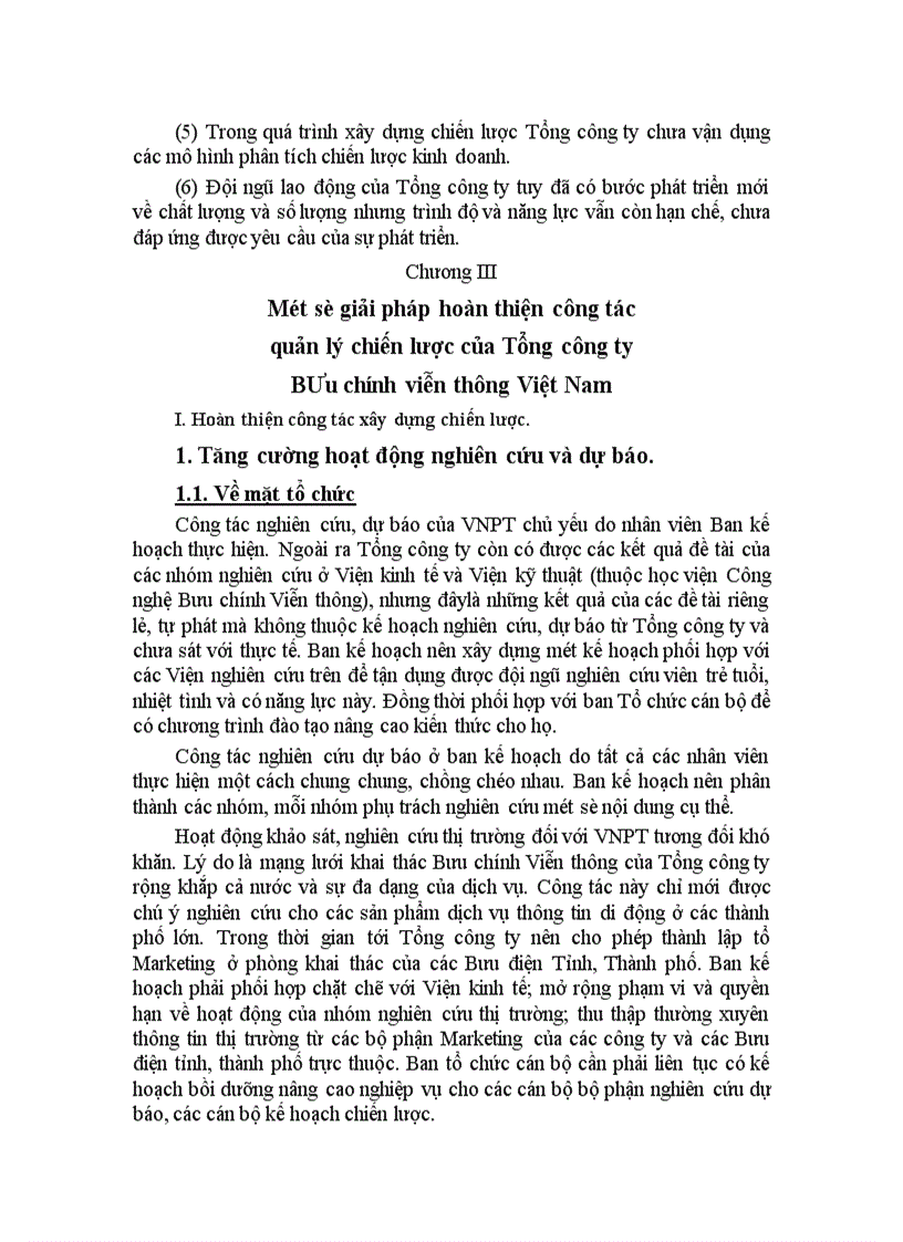 image for page Một số giải pháp hoàn thiện công tác quản lý chiến lược của Tổng công ty Bưu chính viễn thông Việt Nam 1