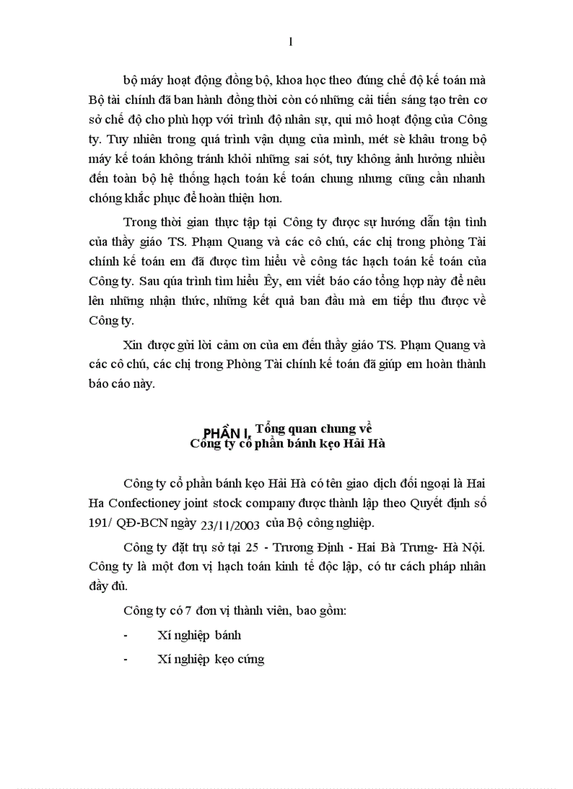 image for page Báo cáo thực tập tổng hợp tại Công ty cổ phần bánh kẹo Hải Hà