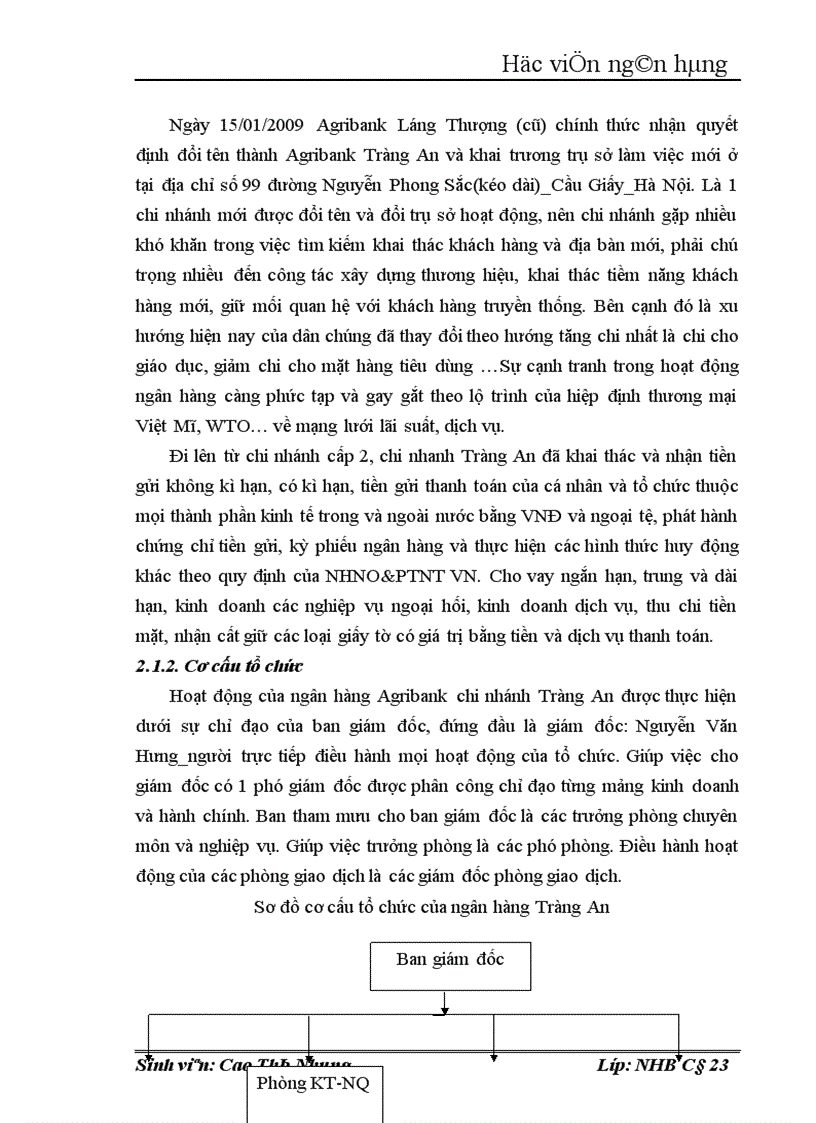 image for page Giải pháp nâng cao hiệu quả huy động vốn tại chi nhánh NHNNo PTNT Tràng An