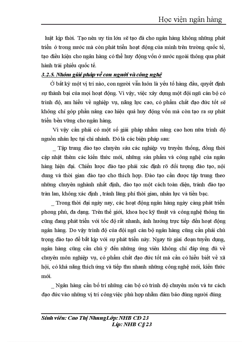 image for page Giải pháp nâng cao hiệu quả huy động vốn tại chi nhánh NHNNo PTNT Tràng An