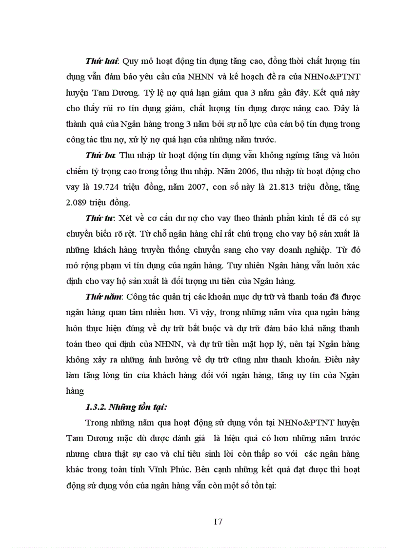 image for page Giải pháp nâng cao hiệu quả sử dụng vốn tại NHNo PTNT huyện Tam Dương tỉnh Vĩnh Phúc 1