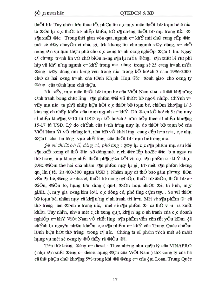 image for page Một số giải pháp nhằm nâng cao khả năng cạnh tranh của ngành cơ khí Việt Nam 1