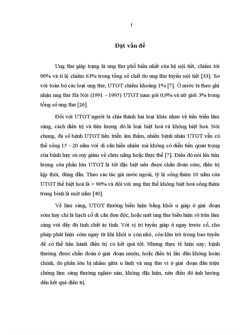 Nhận xét đặc điểm lâm sàng mô bệnh học của UTGT nguyên phát tại bệnh viện K từ tháng 01 1995 12 2004