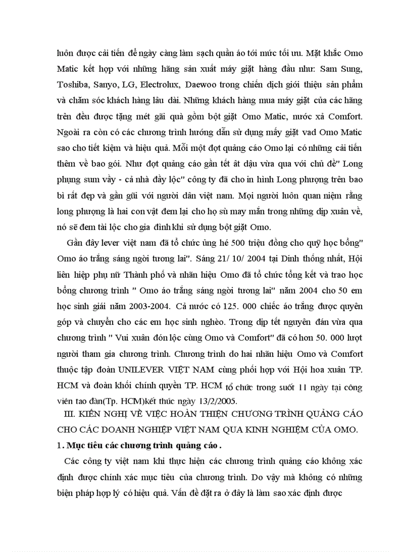 image for page Tiến trình thiết lập một chương trình quảng cáo có hiệu quả ứng dụng cho bột giặt OMO 1
