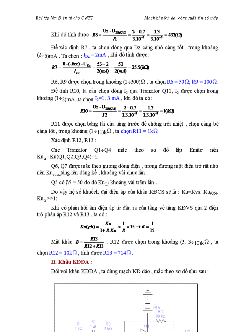 image for page Điện tử cho CNTT Mạch khuếch đại công suất tần số thấp 1